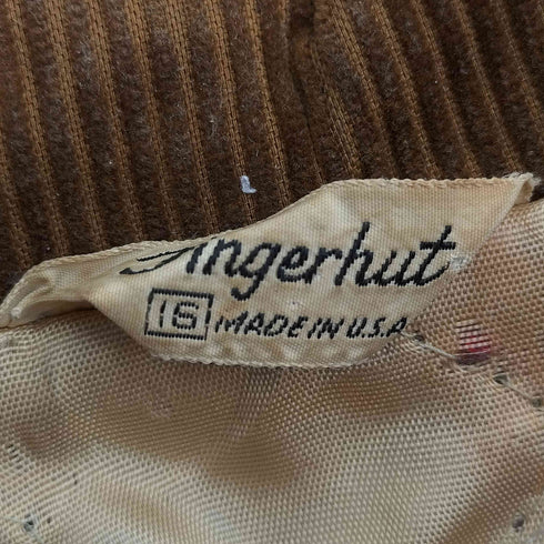 FINGERHUT 60-70s USA製 裏地キルティング 丸襟 コーデュロイジャケット レディース 16