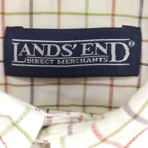 ランズエンド LANDS END チェック柄 L/S BDシャツ メンズ 32