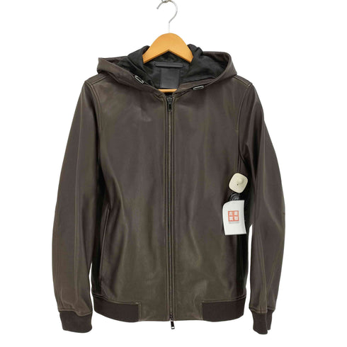 セオリー theory 20AW RIVINGTON SP LAMB SUPREME ラムレザー フーデッド ジャケット メンズ JPN:XS