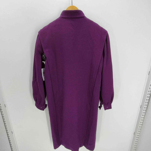 クレージュ courreges フランス製 デザインヨーク スタンドネック ウール コート レディース 00