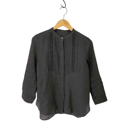 グリーンレーベルリラクシング GREEN LABEL RELAXING ピンタック 七分袖 ブラウス -マシンウォッシャブル レディース ONE SIZE