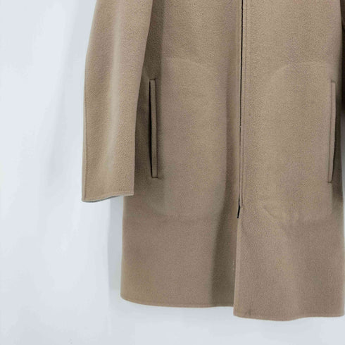 セオリー theory カシミヤ混 ダブルフェイス フーデッド ウール コート メンズ