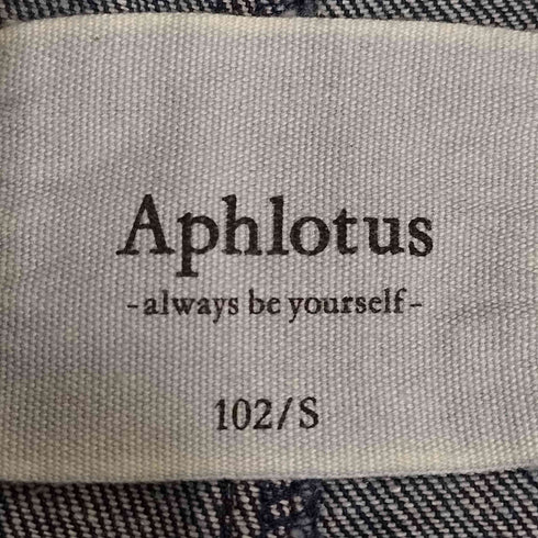 APHLOTUS ボタンフライ カーブ切替 生地裏使いバイカラー ワイドデニムパンツ メンズ JPN:S