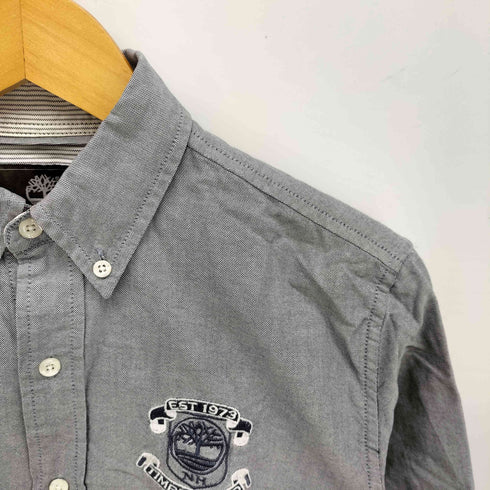 ティンバーランド Timberland SLIM FIT ロゴ 刺繍 オックスフォード L/S ボタンダウン シャツ メンズ import:XS