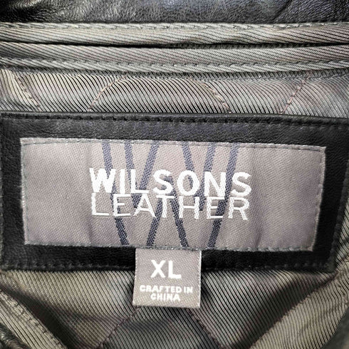 ウィルソン Wilsons Leather ライナー付き ジップアップ レザー ジャケット メンズ import:XL