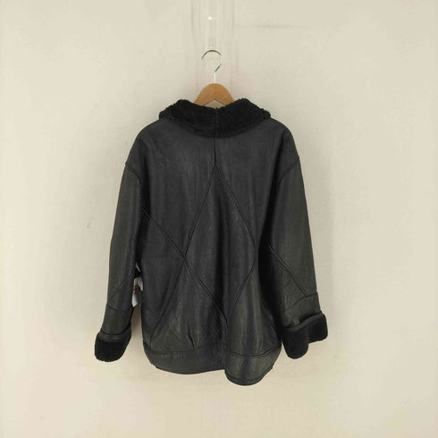 Rite & Real Fashions of New York USA製 内ボア ジップアップ レザー ジャケット メンズ import:XL