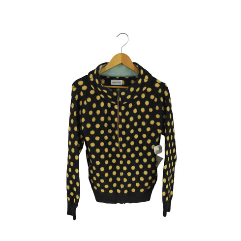 ツモリチサト TSUMORI CHISATO ドット柄 ウールニット ジップアップ トップス レディース JPN:2