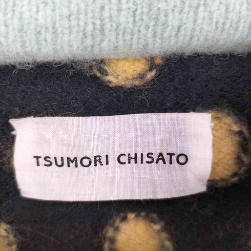 ツモリチサト TSUMORI CHISATO ドット柄 ウールニット ジップアップ トップス レディース JPN:2