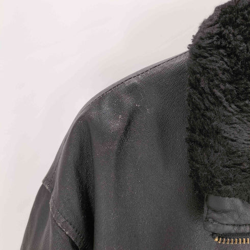 ウィルソン Wilsons Leather 90s Thinsulate 襟ボア ダブルジップレザージャケット メンズ JPN:L