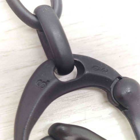 タカヒロミヤシタザソロイスト TAKAHIRO MIYASHITA The SoloIst. bone shaped carabiner bracelet -L-./BLACK ボーン カラビナ ブレスレット ブラック 925刻印 メンズ ONE SIZE