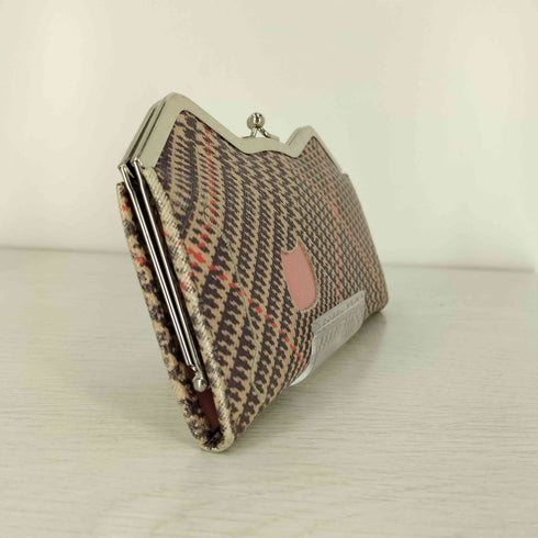 ツモリチサト TSUMORI CHISATO CARRY カリヤネコ 千鳥格子 がま口 財布 レディース