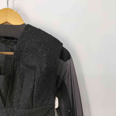 ANDRESD アンドレスド V line jacquard dress Vライン ジャガード ドレス ワンピース レディース S