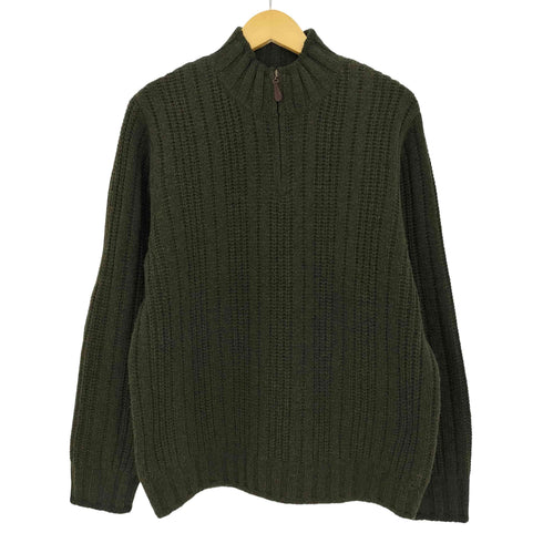 ランズエンド LANDS END エルボーパッチ ハーフジップニット メンズ JPN:M