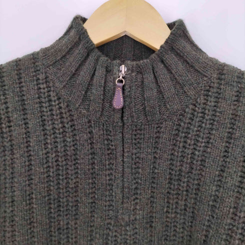 ランズエンド LANDS END エルボーパッチ ハーフジップニット メンズ JPN:M