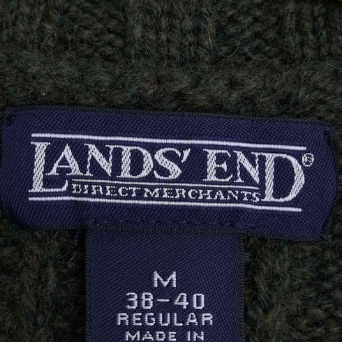 ランズエンド LANDS END エルボーパッチ ハーフジップニット メンズ JPN:M