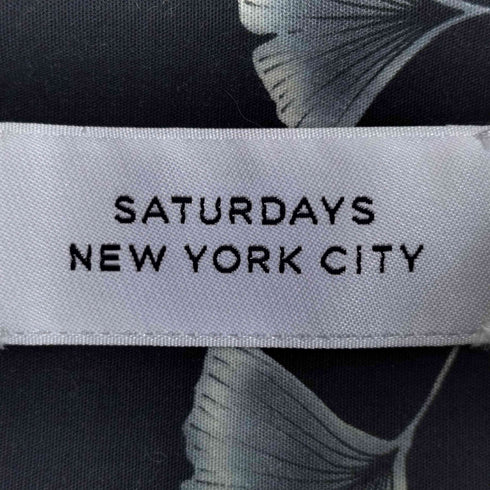 サタデーズニューヨークシティ Saturdays NYC 銀杏柄 S/Sボタンダウンシャツ メンズ JPN:S