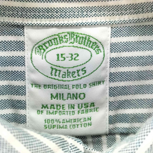 ブルックスブラザーズ BROOKS BROTHERS USA製 ストライプ ボタンダウン シャツ メンズ 15-32