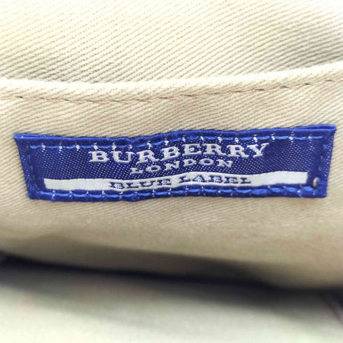 バーバリーブルーレーベル BURBERRY BLUE LABEL レザー×キャンバス バケットバッグ バケツ レディース ONE SIZE