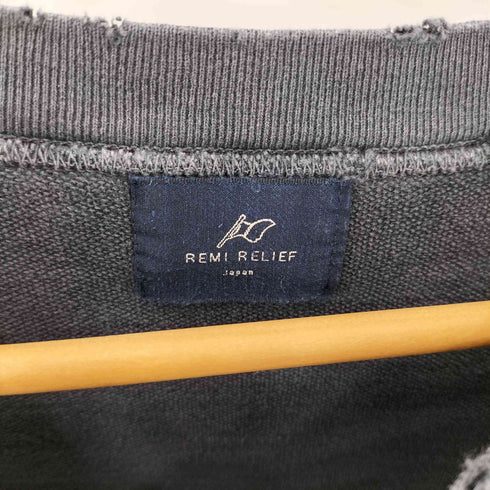 レミレリーフ REMI RELIEF ダメージ加工 スウエットトレーナー メンズ JPN:M