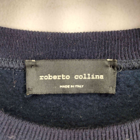 ロベルトコリーナ ROBERTO COLLINA ベロア切り替え クルーネックスウェット メンズ JPN:44