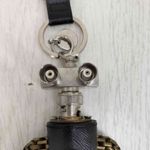 プラダ PRADA レザー切替 ロボット45 チャーム キーホルダー レディース