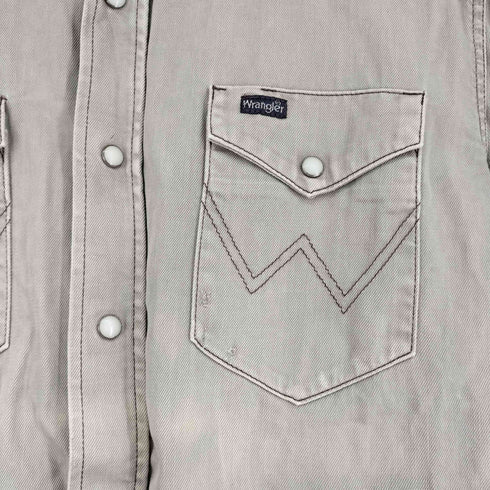 ラングラー Wrangler 80S 紺タグ デニムウエスタンシャツ メンズ import:M