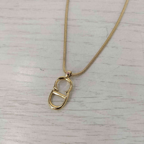 クリスチャンディオール Christian Dior old cdモチーフ ゴールド チェーンネックレス レディース