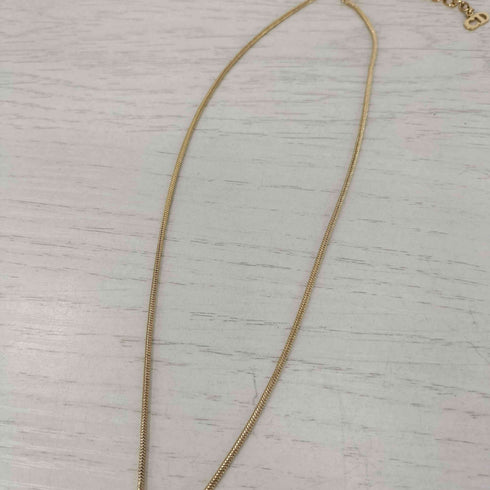 クリスチャンディオール Christian Dior old cdモチーフ ゴールド チェーンネックレス レディース