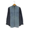 グッドデザインショップコムデギャルソン GOOD DESIGN SHOP COMME des GARCONS 14SS 総柄 ドット デニム ドッキング ロゴボタン シャツ メンズ JPN:M