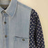 グッドデザインショップコムデギャルソン GOOD DESIGN SHOP COMME des GARCONS 14SS 総柄 ドット デニム ドッキング ロゴボタン シャツ メンズ JPN:M
