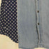 グッドデザインショップコムデギャルソン GOOD DESIGN SHOP COMME des GARCONS 14SS 総柄 ドット デニム ドッキング ロゴボタン シャツ メンズ JPN:M