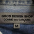 グッドデザインショップコムデギャルソン GOOD DESIGN SHOP COMME des GARCONS 14SS 総柄 ドット デニム ドッキング ロゴボタン シャツ メンズ JPN:M
