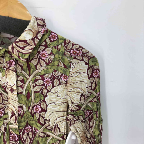 エイチアンドエム H&M WILLIAM MORRIS 総柄シャツワンピース レディース DE:32