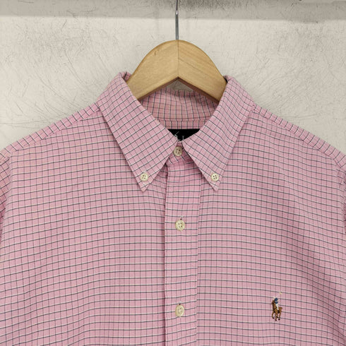 ラルフローレン RALPH LAUREN CLASSIC FIT ポニー刺繍 ギンガムチェックボタンダウンシャツ メンズ 16 34/35