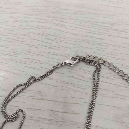 クリスチャンディオール Christian Dior CDチャーム付き ロゴプレート ネックレス レディース