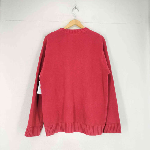 トミーヒルフィガー TOMMY HILFIGER ワンポイント刺繍クルーネックコットンニット メンズ L