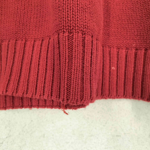 トミーヒルフィガー TOMMY HILFIGER ワンポイント刺繍クルーネックコットンニット メンズ L