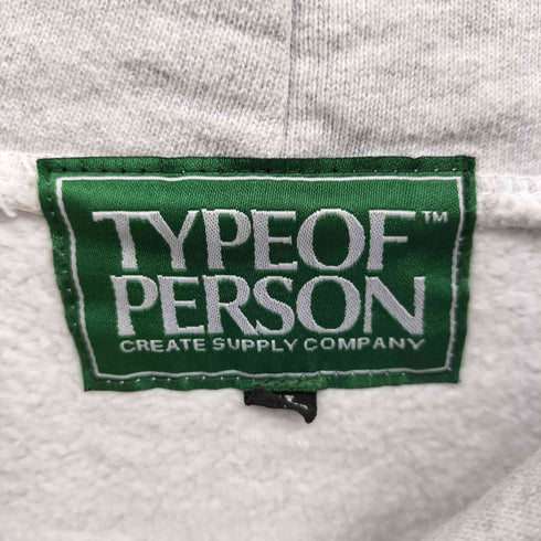 TYPE OF PERSON ロゴ 刺繍 プルオーバー パーカー メンズ JPN:XL
