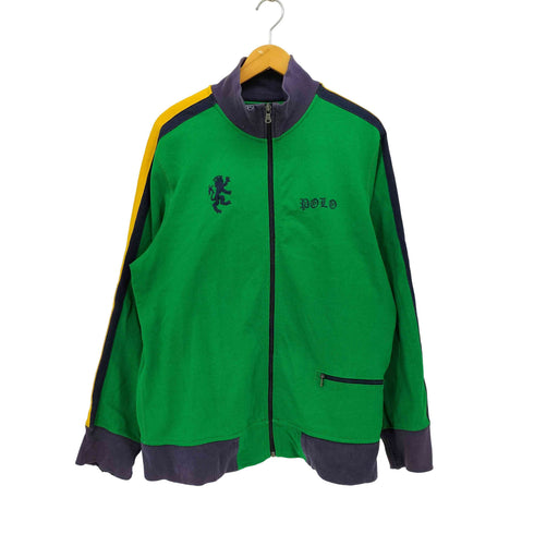 ポロバイラルフローレン Polo by RALPH LAUREN 90S ロゴ刺繍 袖 ライン トラック ジャケット メンズ import:XL