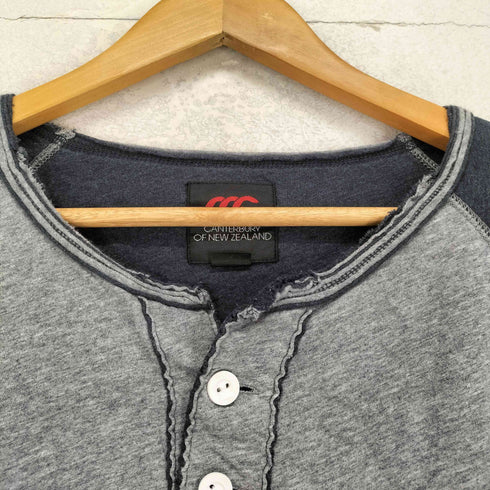 カンタベリーオブニュージーランド CANTERBURY OF NEW ZEALAND フロントプリントヘンリーネックTシャツ メンズ import:L
