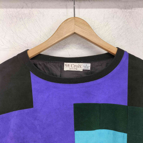 ST.CROIX 90s USA製 フェイクスエード マルチカラートップス メンズ import:L