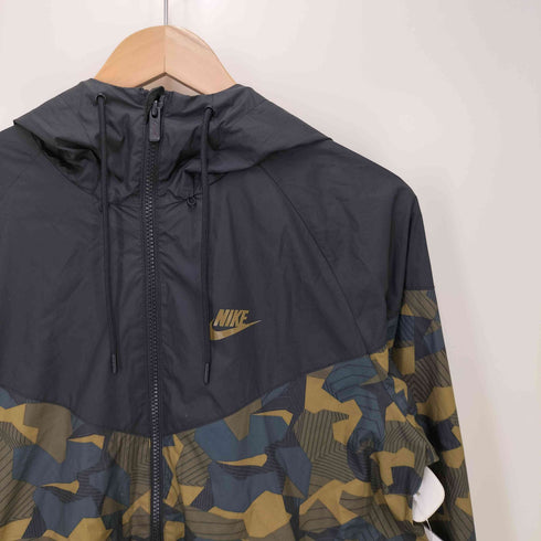 ナイキ NIKE 総柄 フーデッド ウインドブレーカー メンズ JPN:L