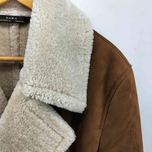 ザラ ZARA ボア ムートン ダブル コート メンズ import:M