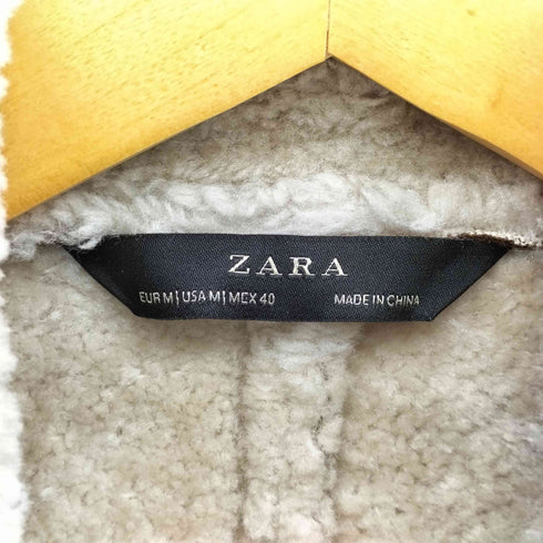 ザラ ZARA ボア ムートン ダブル コート メンズ import:M