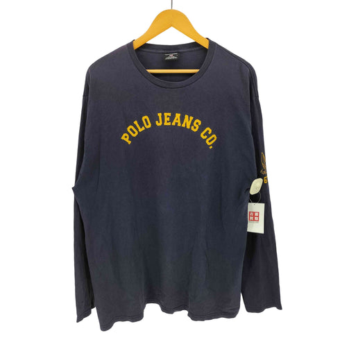ポロジーンズカンパニーラルフローレン POLO JEANS COMPANY RALPH LAUREN アーチロゴ プリント L/S クルーネック Tシャツ メンズ import:L