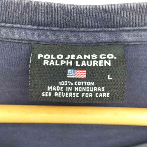 ポロジーンズカンパニーラルフローレン POLO JEANS COMPANY RALPH LAUREN アーチロゴ プリント L/S クルーネック Tシャツ メンズ import:L
