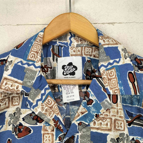 HILO HATTIE 魚柄ボックスシャツ メンズ M