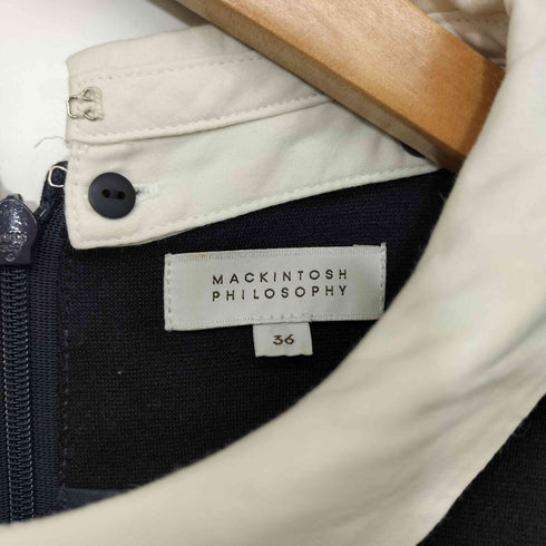 マッキントッシュフィロソフィー MACKINTOSH PHILOSOPHY ウール混 付け襟 L/S ワンピース レディース JPN:36