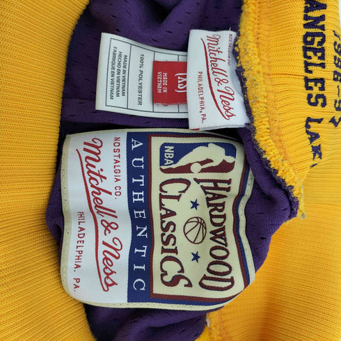 ミッチェルアンドネス mitchell&ness Authentic Shorts 刺繍ロゴ バスパン メンズ XS