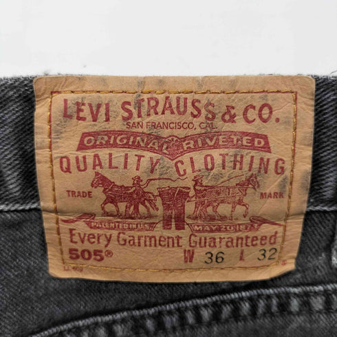 リーバイス Levis 00S メキシコ製 505 ジップフライ 後染め ブラック デニム パンツ メンズ W36 L32